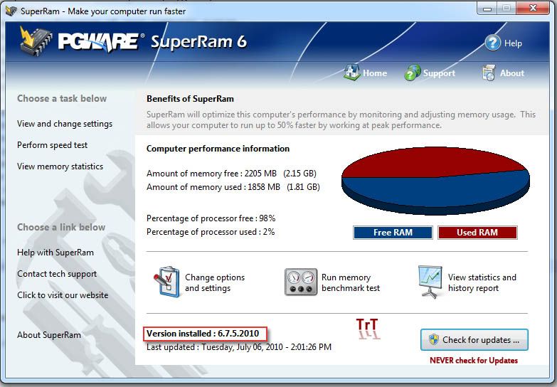 PGWARE SuperRam v6 7 5 2010 +serial  -TrT preview 0