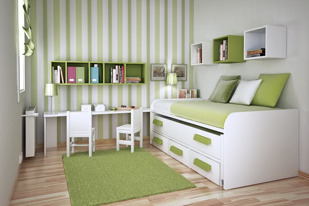 interior design kids rooms with modern space saving