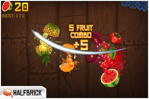 fruit ninja app. OVER SIX MILLION FRUIT NINJA