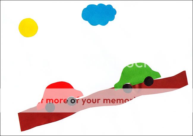 Виталькины машинки (апликация)