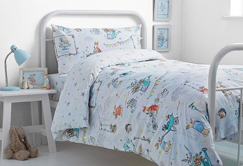 Kids Beach Seaside Duvet Cover 48 Cotton Dogs Lighthouse Whales