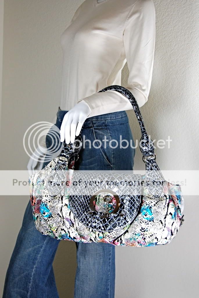 NEW Snake skin Toggle Clasp Shoulderbag IN 3 COLORS  